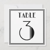 Art Deco Tafel Nummer 3 Kaart (Achterkant)