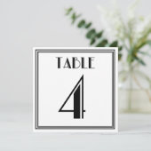 Art Deco Tafel Nummer 4 Kaart (Staand voorkant)