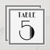 Art Deco Tafel Nummer 5 Kaart (Voorkant / Achterkant)