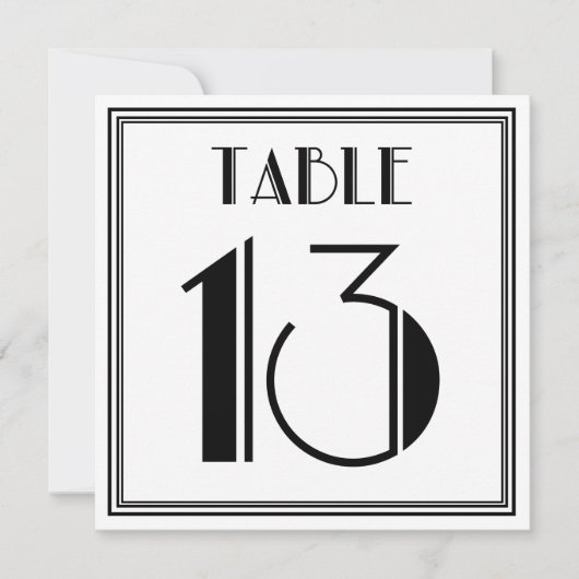 Art Deco Tafelnummer 13 (Voorkant)