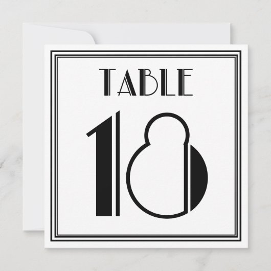 Art Deco Tafelnummer 18 (Voorkant)