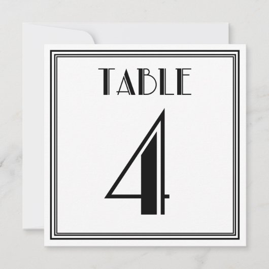 Art Deco Tafelnummer 4 (Voorkant)