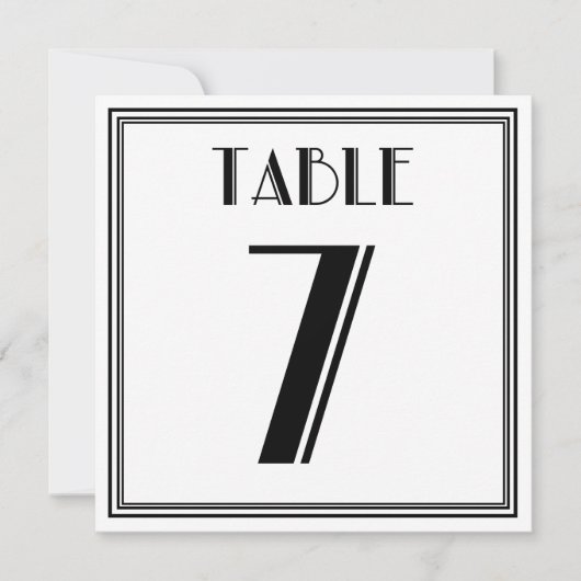 Art Deco Tafelnummer 7 (Voorkant)