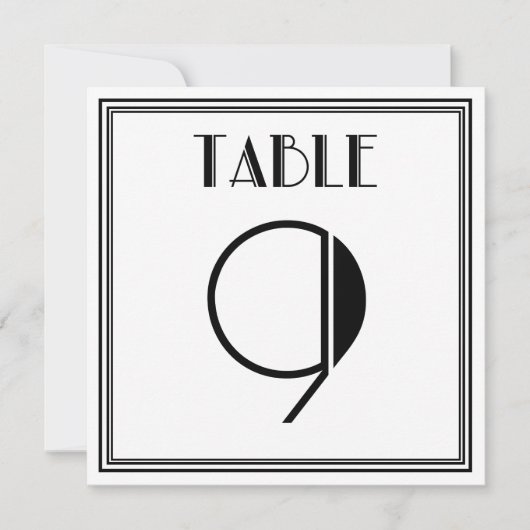 Art Deco Tafelnummer 9 (Voorkant)