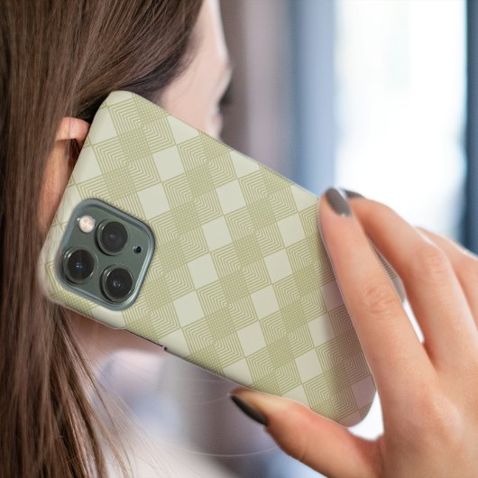 Art Deco Tan Diamonds Circuit Pattern Case-Mate iPhone Case