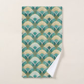 Art Deco Teal Fan (Serviette à main)