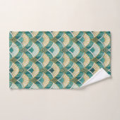 Art Deco Teal Fan (Serviette à main)