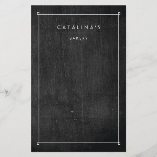 Art Deco-tekst op zwart hout Flyer (Voorkant)