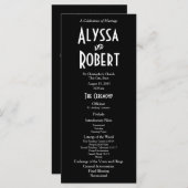 Art Deco Tekst Trouwprogramma Programma (Voorkant / Achterkant)