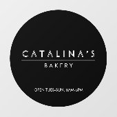 Art Deco Text Bakkerij, Café, Winkel Raamsticker (Vel)