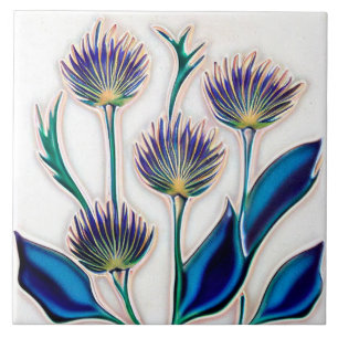 Art Deco Thistle Wall Decor Art Nouveau Tegeltje