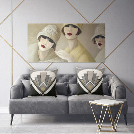 Art Deco Throw Pillow Kussen