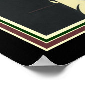 Art Deco Tiger Afdrukken 16 x 20 Poster (Hoek)