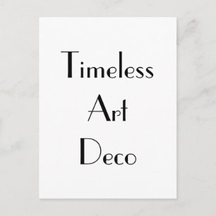 Art Deco Tijdloze Typografie Briefkaart