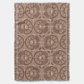 Art Deco Tile Floral (terracota) Deken (Voorkant Verticaal)