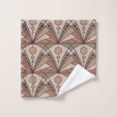 Art Déco (tons naturels en terre cuite) (Gant de toilette)