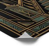 Art Deco Total Eclipse Palace Poster | Gold Teal (Coin)