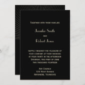 Art Deco Tower Ray bruiloft uitnodiging (Voorkant / Achterkant)