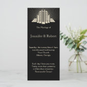 Art Déco Tower Ray Wedding Programme (Debout devant)