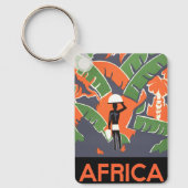 Art Deco Travel, inheems in het Afrikaanse Oerwou Sleutelhanger (Voorkant)