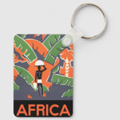 Art Deco Travel, inheems in het Afrikaanse Oerwou Sleutelhanger (Achterkant)