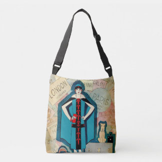 Art Deco Travel Lover Crossbody Bag Tas