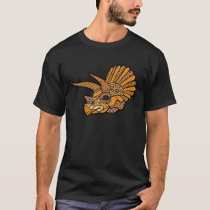 Art deco Triceratops - Sinaasappel T-shirt