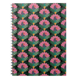 Art Deco Tropical Toucans & Ananas Notitieboek