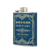 Art Deco Trouw Moeder van de Bruid Gouden Favoriet Heupfles (Links)