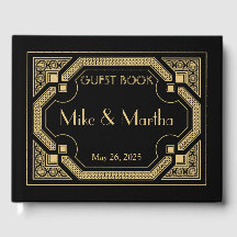 Art Deco Trouwgastboek