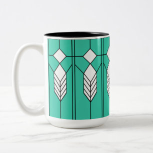 Art Deco Tweekleurige Koffiemok