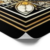 Art Deco Twenties Elegante Dame & Hond Poster (Hoek)