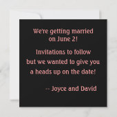 Art Deco Two Sided  Save the Date Card (Achterkant)