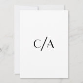 Art Deco typografie modern zwart wit Save The Date (Achterkant)