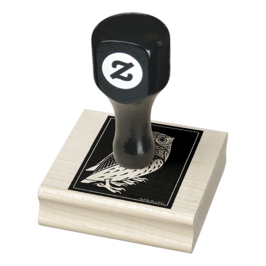  art deco uilen 	rubberstempel (Stempel)