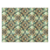 Art Deco uit de jaren 20 Weelderig Groen Goud Tafelkleed (Voorkant (Horizontaal))