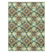 Art Deco uit de jaren 20 Weelderig Groen Goud Tafelkleed (Voorkant)