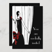 Art Deco Uitnodiging (Voorkant / Achterkant)