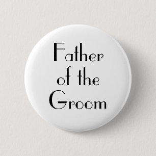 Art Deco Vader van de Groom Wedding Button