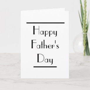 Art Deco Vaderdag Minimalistische Typografie Kaart