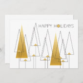 Art Deco vakantiebomen Feestdagenkaart (Voorkant / Achterkant)