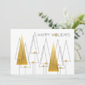 Art Deco vakantiebomen Feestdagenkaart (Staand voorkant)