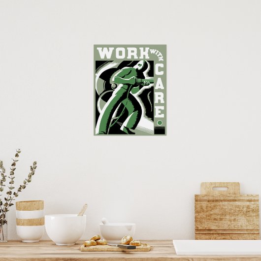 Art déco vectorielle rétro Travailler avec soin (Cuisine)