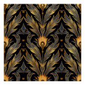 Art Deco Veer Patroon Perfect Poster (Voorkant)