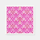 Art Deco-ventilatorpatroon - fuchsia roze Servet (Voorkant)