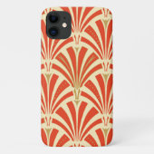 Art Deco-ventilatorpatroon - mandarijnenoranje Case-Mate iPhone Case (Achterkant)