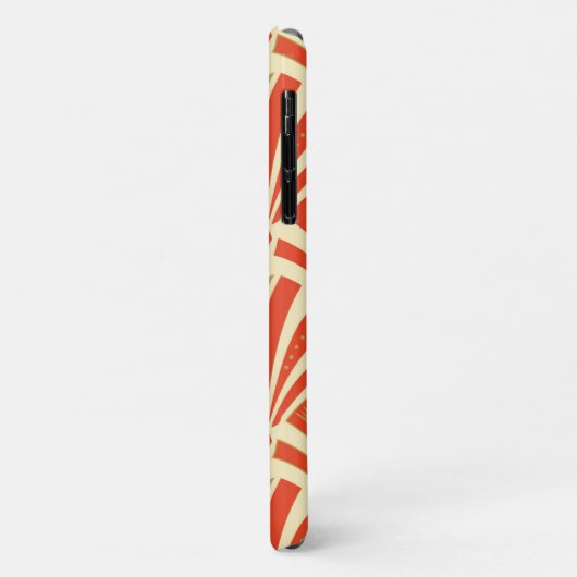 Art Deco-ventilatorpatroon - mandarijnenoranje Case-Mate iPhone Case (Achterkant/links)