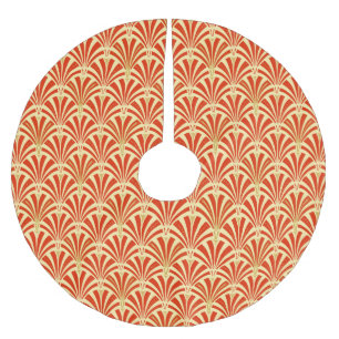 Art Deco-ventilatorpatroon - mandarijnenoranje Kerstboom Rok