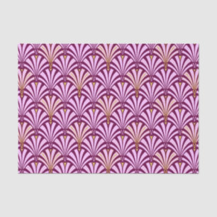 Art Deco-ventilatorpatroon - orchidee en paars Tissuepapier