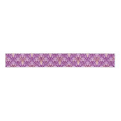 Art Deco-ventilatorpatroon - paars en orchidee Grosgrain Lint (Voorkant)